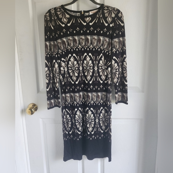 100% Silk Tory Burch Rossela Sheath Pencil Dress Knee Length Sz Small - Picture 1 of 11